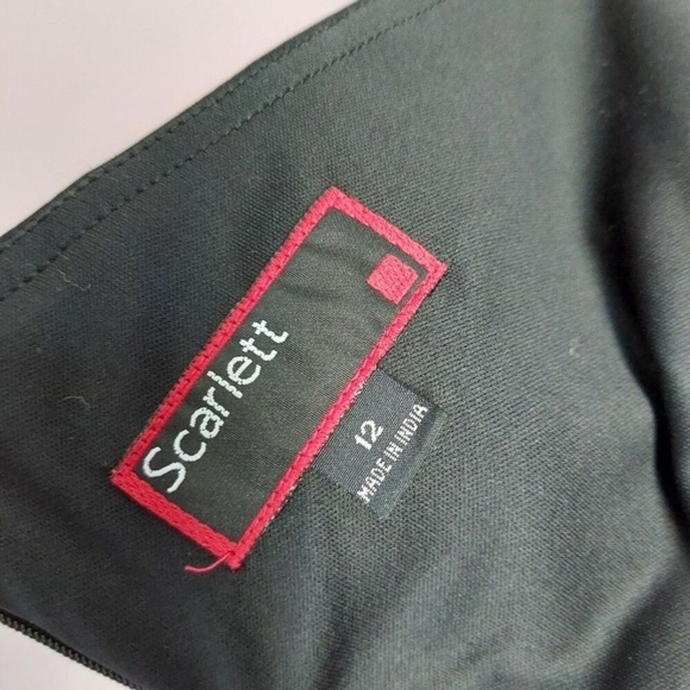 Scarlett One Shoulder Cocktail Dress Black Silver Gray Sheath Bodycon Size 12 - Picture 10 of 12